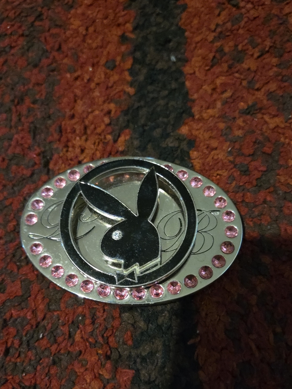 Y2K Vintage Playboy Spinner Belt Buckle